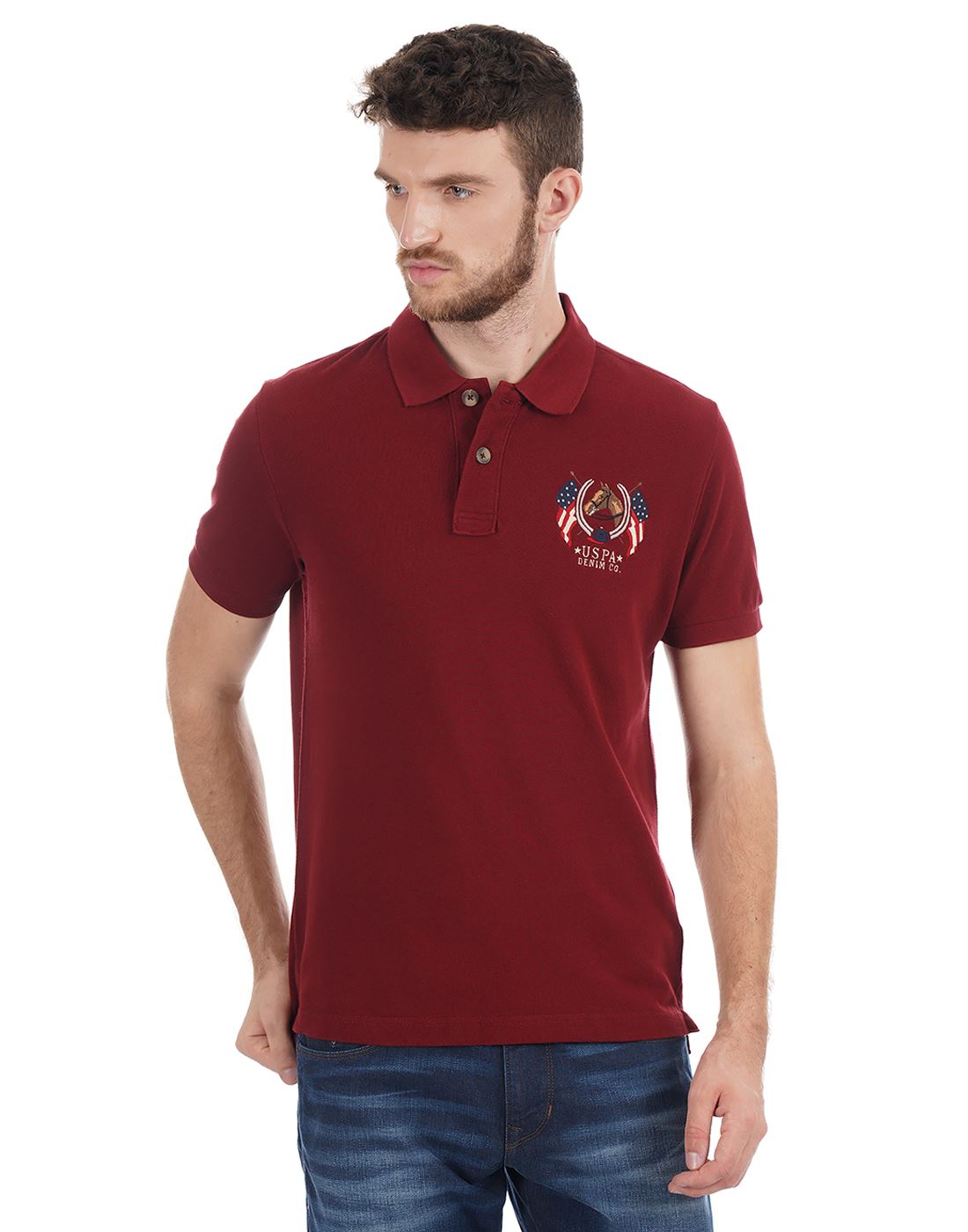 U.S. Polo Assn. Men Solid Casual Wear T-Shirt